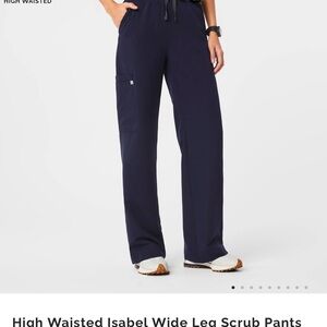 Figs High Waisted Isabel Wide Leg Scrub Pants